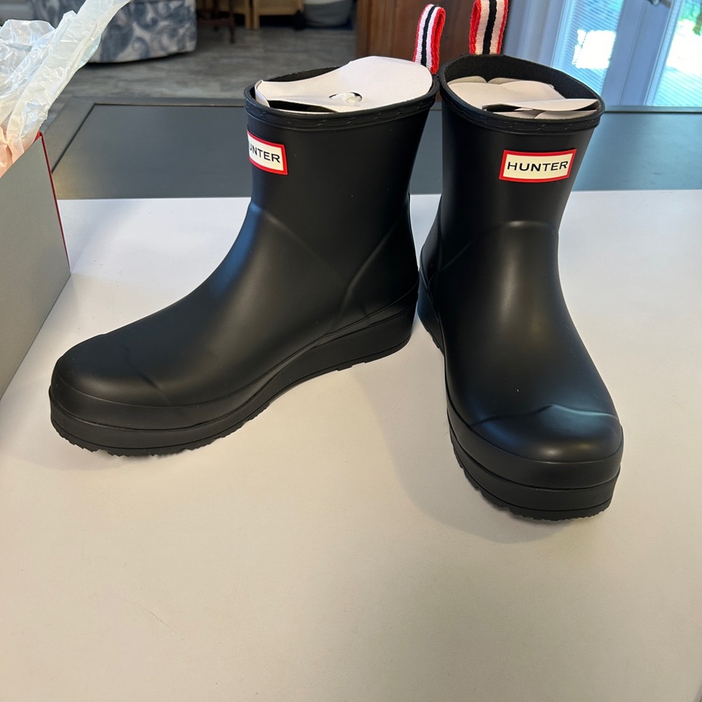 Hunter wedge Play Short Rain Boot 9